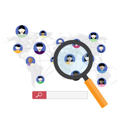 Obraz premium Businessman hand attracts and search customer