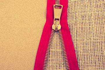 Closeup of a colorful  zipper