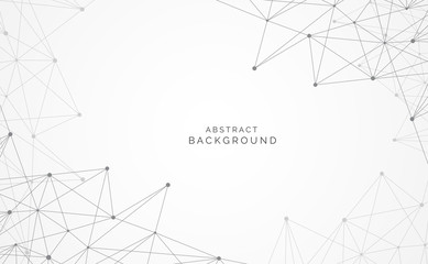 Modern abstract network science connection technology internet and graphic design. on hi tech future gray background network. for template,web design wallpaper,poster,presentation.Vector illustration