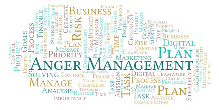 Anger Management Word Cloud, Made With Text Only.