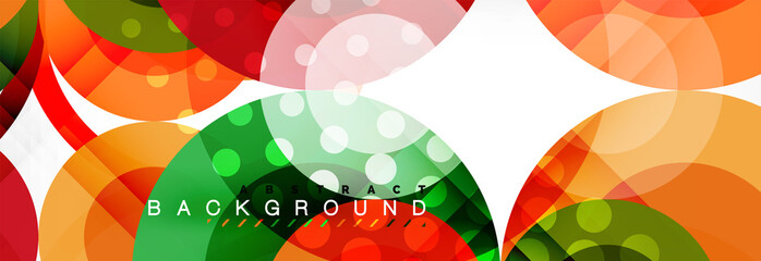Overlapping circles design background