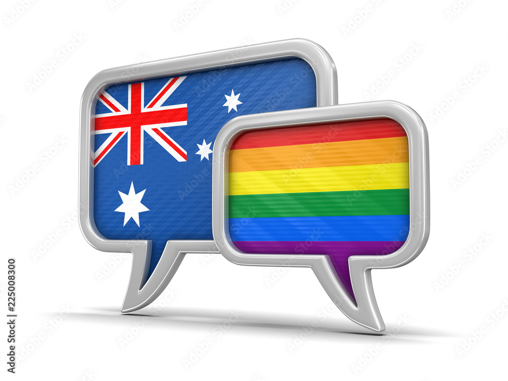 Poster speech bubbles with flags. image with clipping path