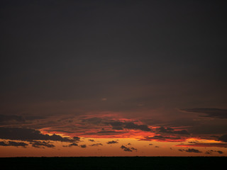 Beautiful sunset. Autumn sunset landscape.