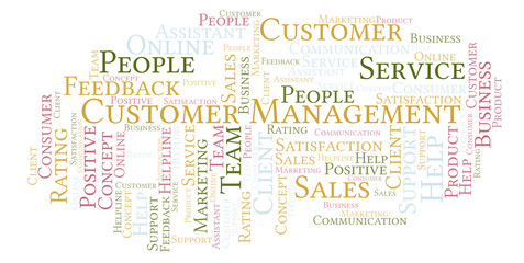 Fototapeta premium Customer Management word cloud.