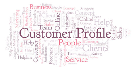 Customer Profile word cloud.