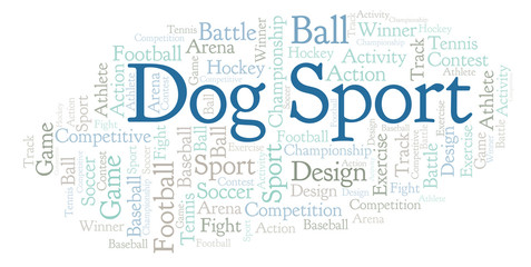 Obraz premium Dog Sport word cloud.