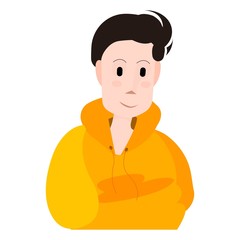 modern young man in a yellow jacket with a pleasant smile.