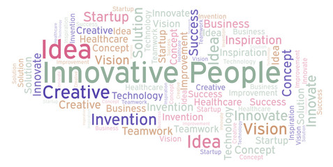 Innovative People word cloud, made with text only.