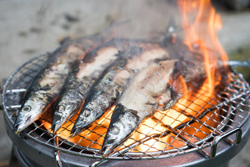 秋刀魚の七輪焼き