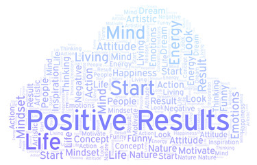 Obraz premium Positive Results word cloud, made with text only.