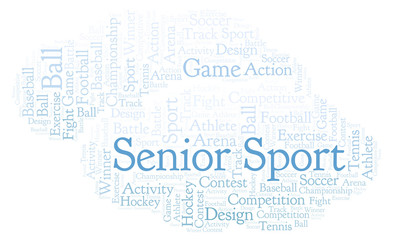 Fototapeta na wymiar Senior Sport word cloud.