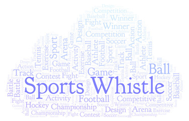 Obraz premium Sports Whistle word cloud.