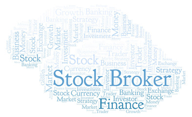 Fototapeta na wymiar Stock Broker word cloud.