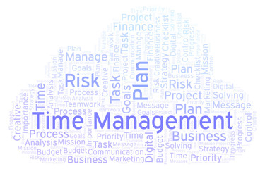Obraz premium Time Management word cloud, made with text only.