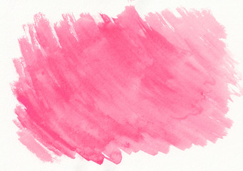 Pink or rose watercolor gradient brush strokes. Beautiful abstract background for designers, mock-ups, invitations, postcards, canvas for text and congratulations.