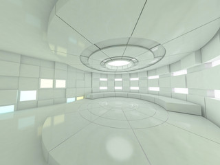 Abstract modern architecture background. 3D rendering