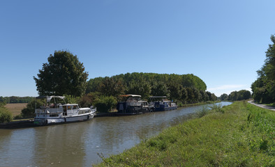Fototapeta na wymiar Loire lateral canal in the Loire valley