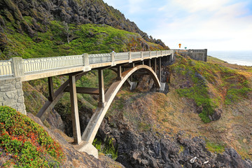     Along the Oregon Coast: Cook's Chasm and Bridge