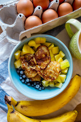 Healthy banana pancakes