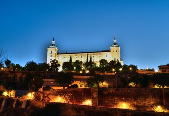 Fototapeta na wymiar Walled city Toledo located 70 kilometers south of the Spanish capital of Madrid