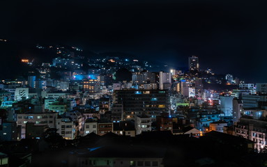 観光地の熱海の夜景