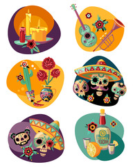 Fototapeta premium Dead Day Compositions Set 