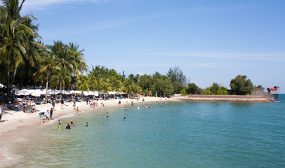 Singapore Beach on Sentosa Island
