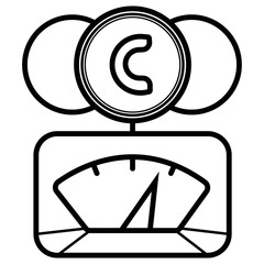 CO2- gauge icon vector,