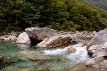 Water Stream in the Swiss Alps