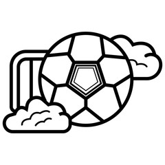 Soccer ball icon vector