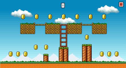 8 bit pixel art platformer game asset - Original Concept