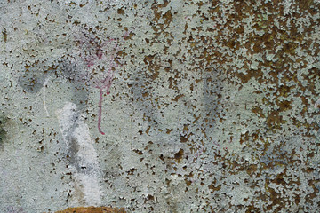Surface rusty iron sheet for background close-up.