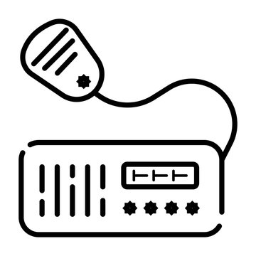 VHF radio transceiver icon vector