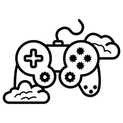 Game controller icon . Vector illustration