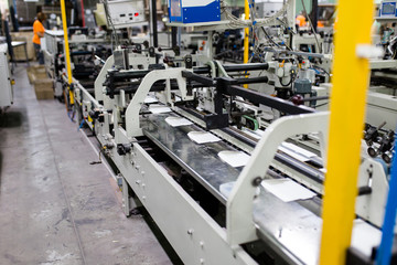 Machinery and printing processes in a modern printing house.