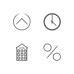 business simple outlined icons set