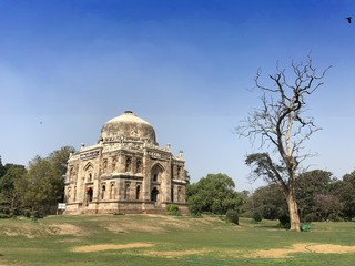 Shish Gumbad at the Lodi Gardens, New Delhi, is a tomb from the Lodhi Dynasty possibly constructed between 1489 and 1517.