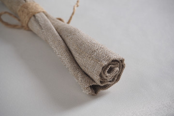 bow knot, jute twine, sackcloth