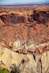 Detail of the scrambled geology inside Upheaval Dome in Canyonland National Park