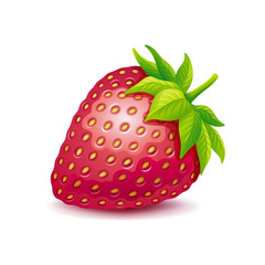 Strawberry vector logo.