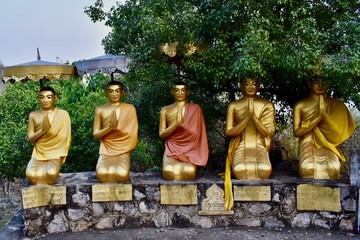 Golden Statues at Phnom Sampeau area, Battambang, Cambodia