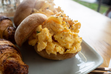 scrambled eggs for breakfast