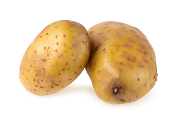Raw potato isolated on a white background