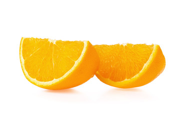Orange fruit. Orang slice isolate on white background