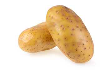 Raw potato isolated on a white background