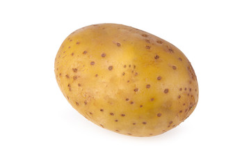 Raw potato isolated on a white background