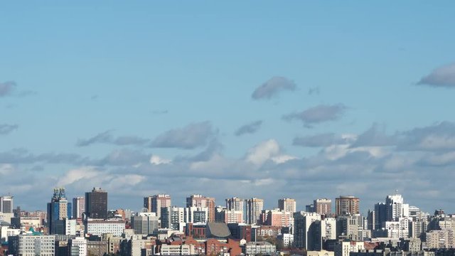 TIME-LAPSE: Clouds and cityscape, Novosibirsk, Russia