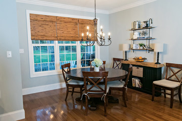 Contemporary Clean Dining Room in New House