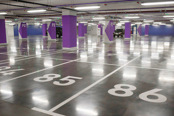 Underground parking/garage. interior of parking