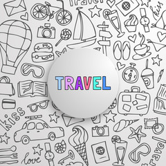 Travel and vacation poster set.